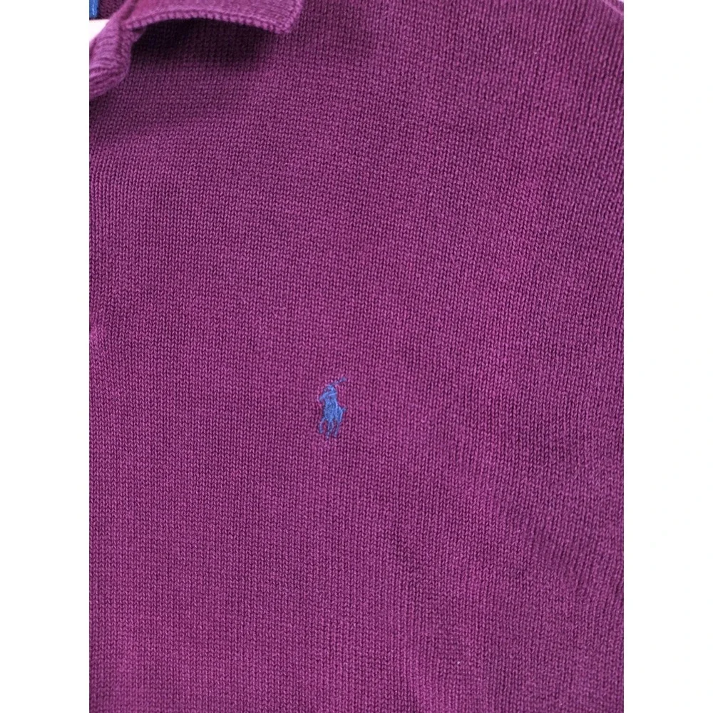 Polo Ralph Lauren Men's‎ Burgundy Knit Long Sleeve Sweater Shirt Size XL